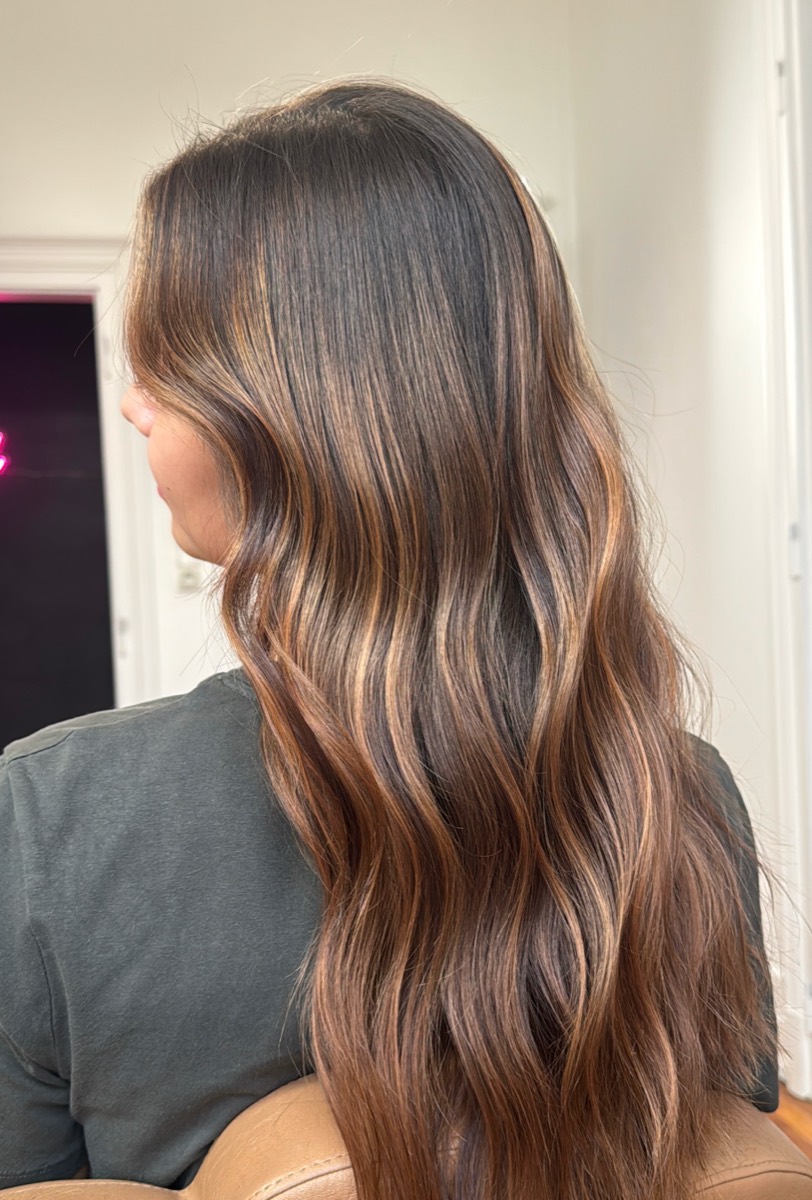 Brune caramel balayage