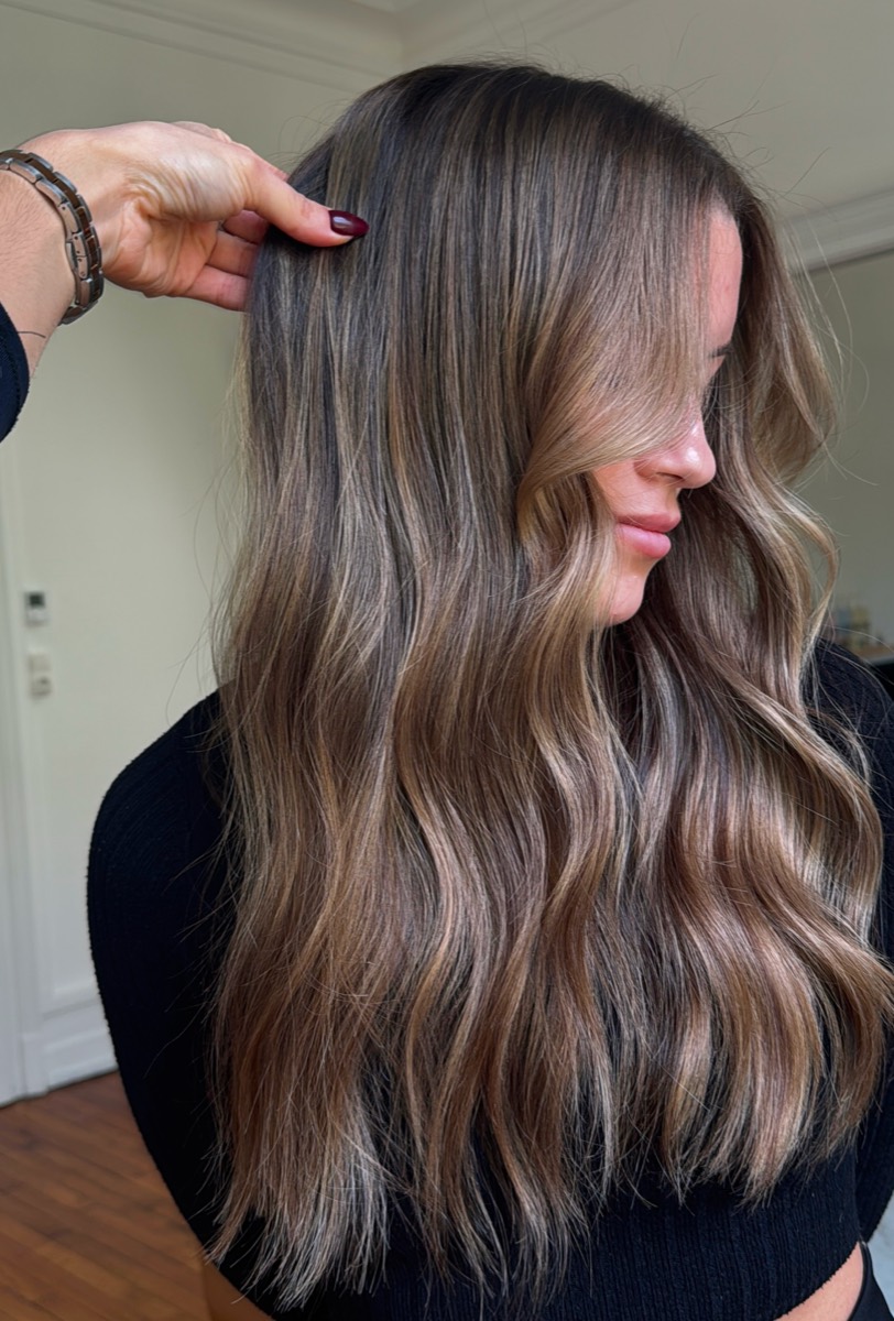 Brune balayage naturel